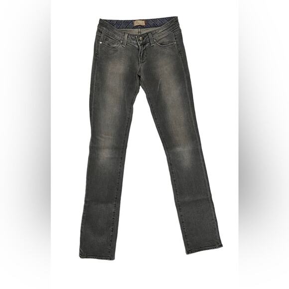 Paige Blue Heights Low Rise Skinny Leg Gray Denim Jeans Womens Size 27 Studded - Picture 1 of 10